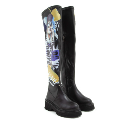 Tamer Tanca Kadın Hakiki Deri Siyah Casual Çizme