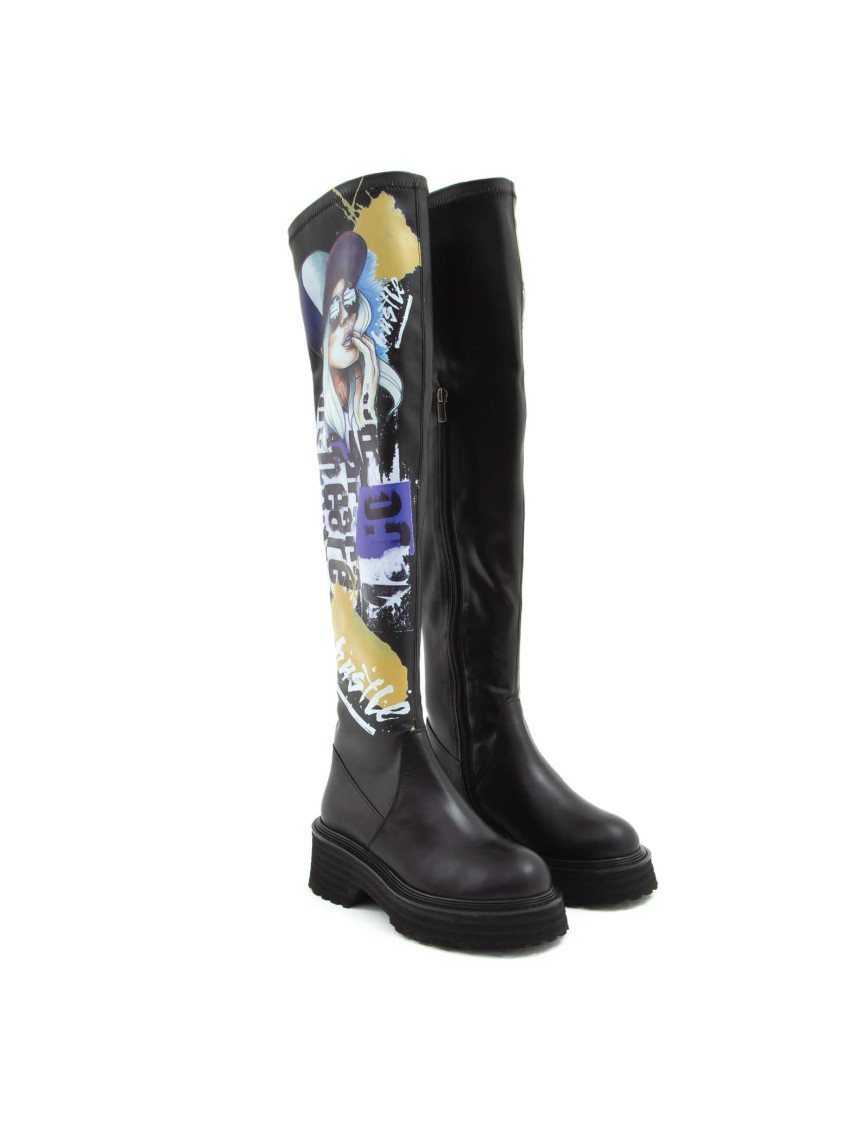 Tamer Tanca Kadın Hakiki Deri Siyah Casual Çizme Tamer Tanca Kadın Hakiki Deri Siyah Casual Çizme