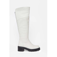 Tamer Tanca Kadın Hakiki Deri Kırık Beyaz Casual Çizme