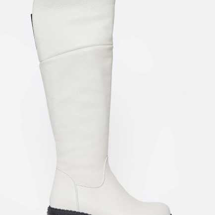 Tamer Tanca Kadın Hakiki Deri Kırık Beyaz Casual Çizme