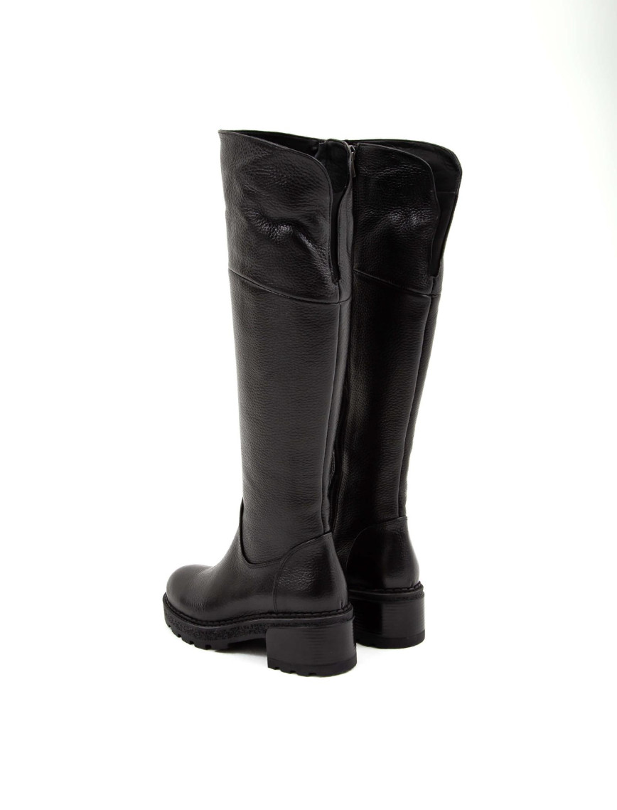 Tamer Tanca Kadın Hakiki Deri Siyah Floter Casual Çizme