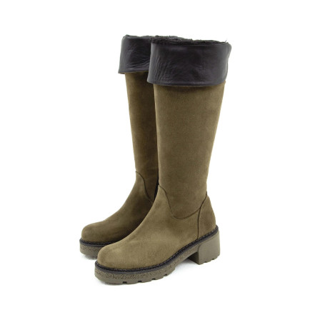 Tamer Tanca Kadın Hakiki Deri Yeşil Casual Çizme