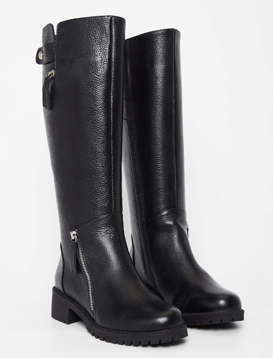 Tamer Tanca Kadın Hakiki Deri Siyah Casual Çizme Tamer Tanca Kadın Hakiki Deri Siyah Casual Çizme