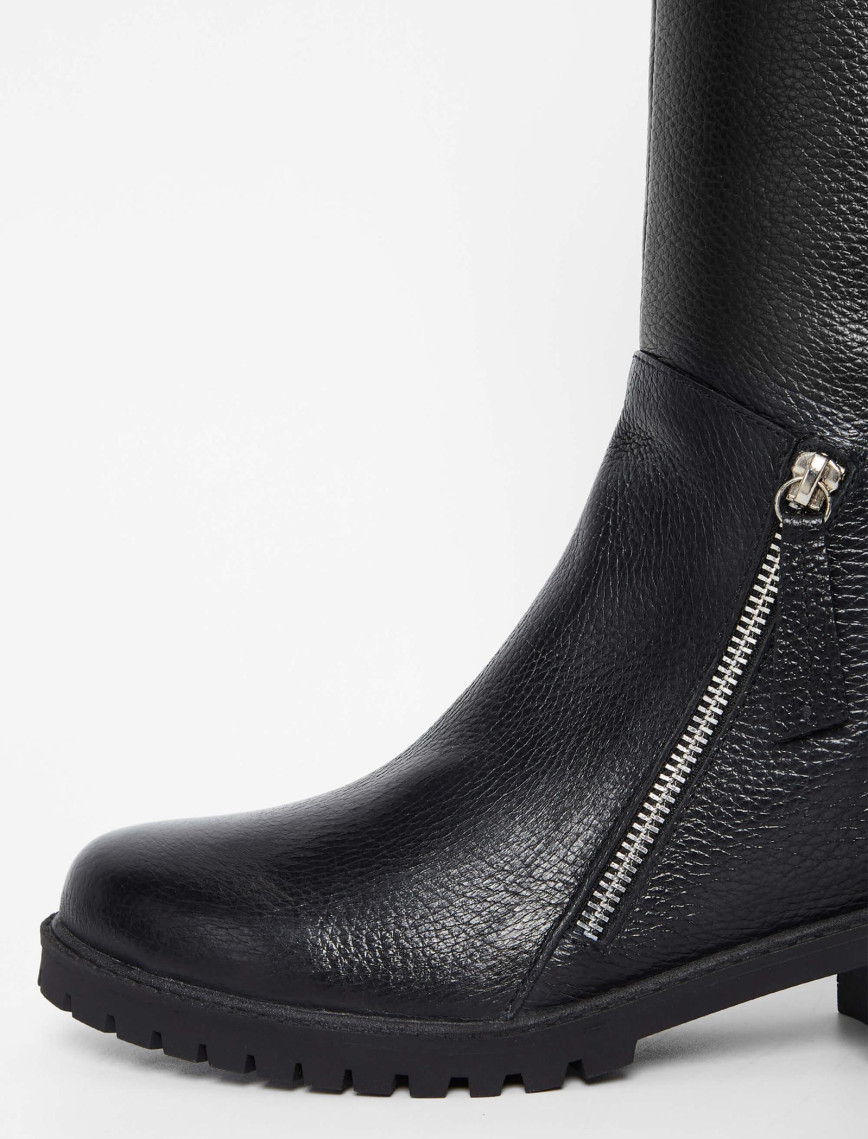 Tamer Tanca Kadın Hakiki Deri Siyah Casual Çizme Tamer Tanca Kadın Hakiki Deri Siyah Casual Çizme