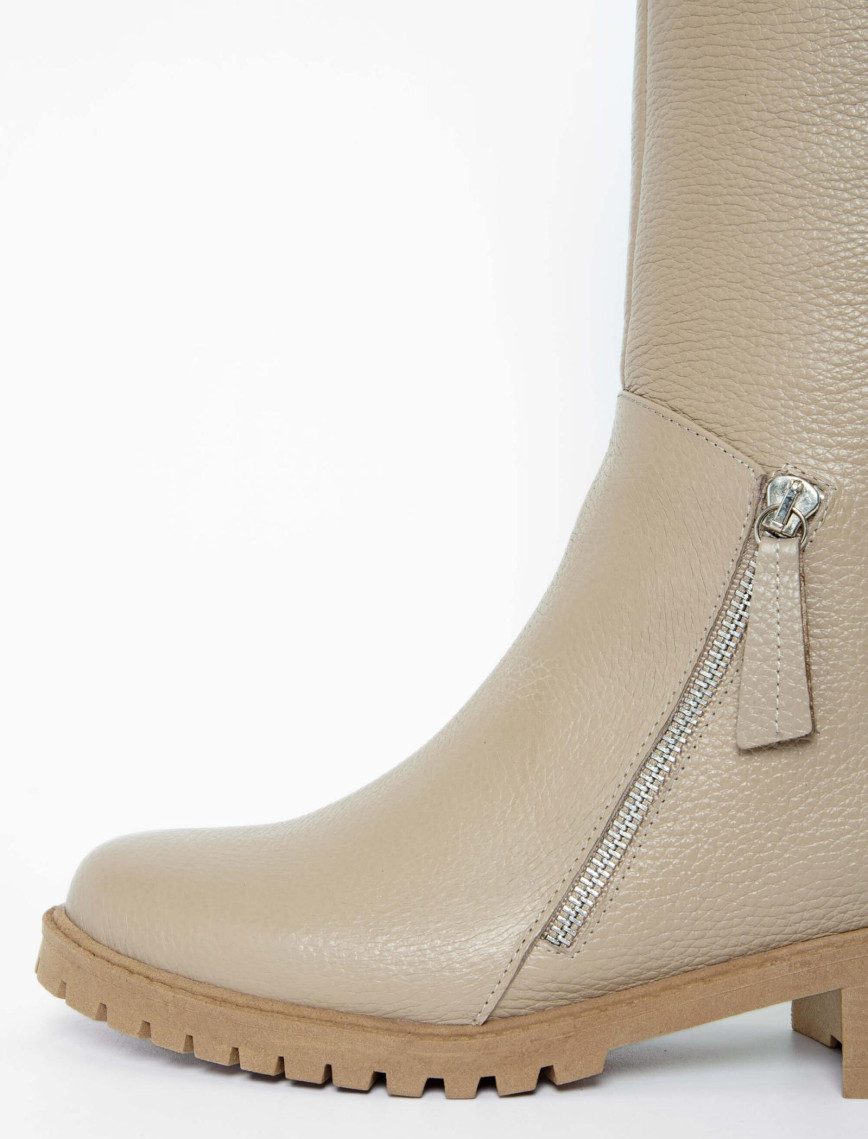 Tamer Tanca Kadın Hakiki Deri Bej Casual Çizme Tamer Tanca Kadın Hakiki Deri Bej Casual Çizme