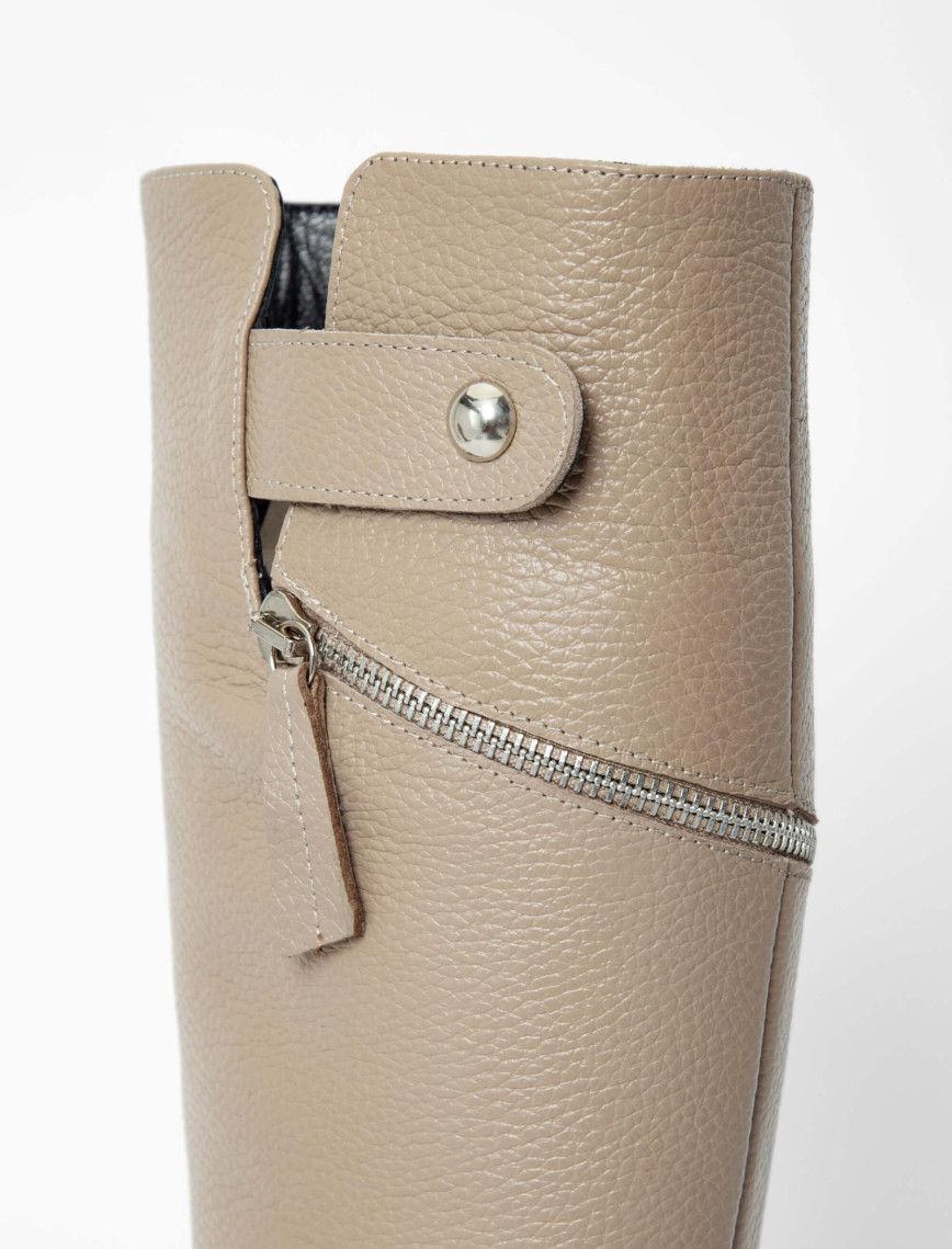 Tamer Tanca Kadın Hakiki Deri Bej Casual Çizme Tamer Tanca Kadın Hakiki Deri Bej Casual Çizme