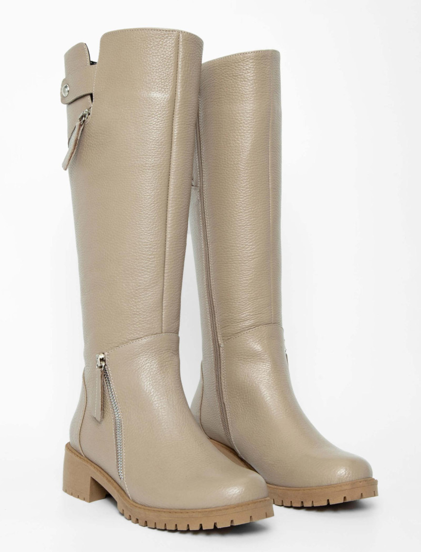 Tamer Tanca Kadın Hakiki Deri Bej Casual Çizme Tamer Tanca Kadın Hakiki Deri Bej Casual Çizme