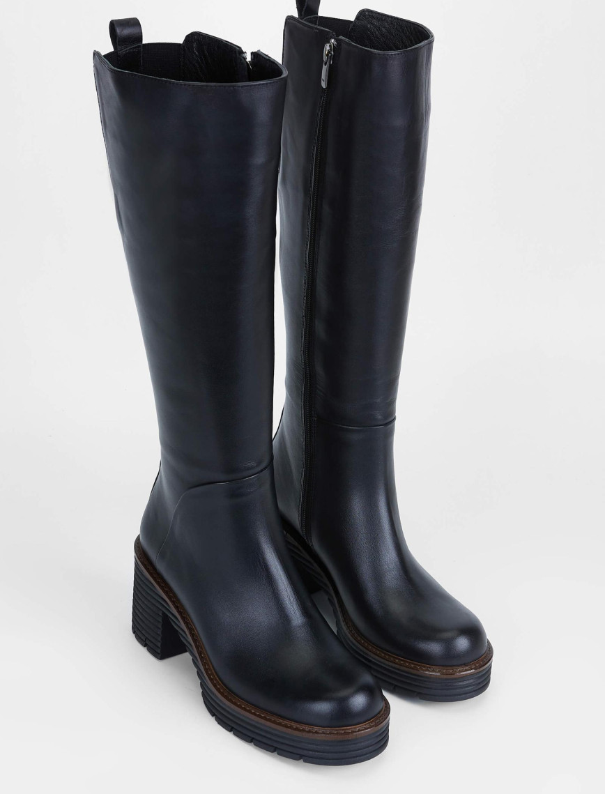 Tamer Tanca Kadın Hakiki Deri Siyah Casual Çizme Tamer Tanca Kadın Hakiki Deri Siyah Casual Çizme