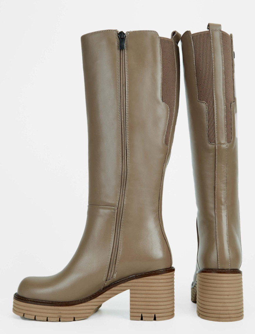 Tamer Tanca Kadın Hakiki Deri Vizon Casual Çizme Tamer Tanca Kadın Hakiki Deri Vizon Casual Çizme