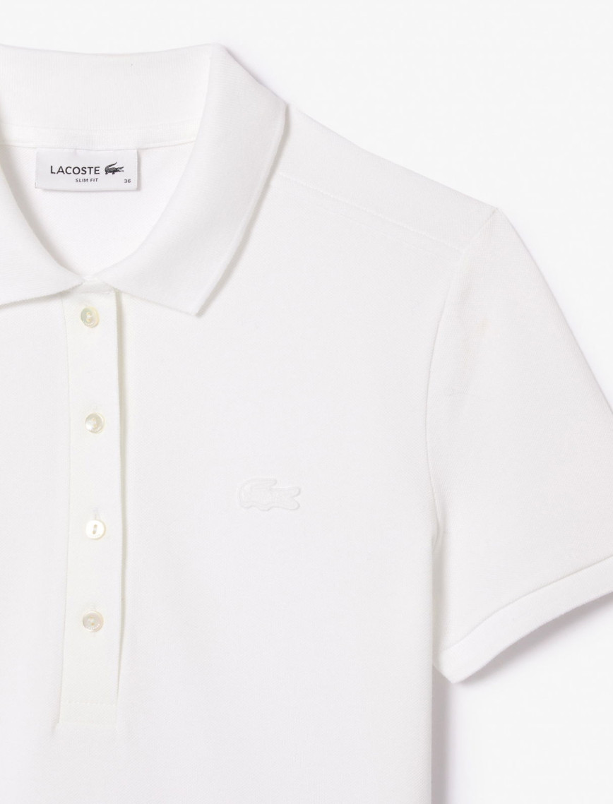 Lacoste L.12.D Kadın Slim Fit Beyaz Polo Lacoste L.12.D Kadın Slim Fit Beyaz Polo
