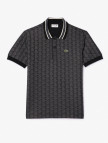 Lacoste Erkek Classic Fit Monogram Siyah Polo Lacoste Erkek Classic Fit Monogram Siyah Polo