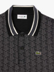 Lacoste Erkek Classic Fit Monogram Siyah Polo Lacoste Erkek Classic Fit Monogram Siyah Polo
