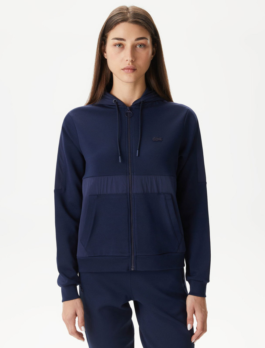 Lacoste Regular Fit Kadın Beyaz Hoodie