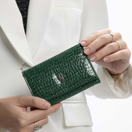 Tamer Tanca Kadın Vegan Yeşil Rugan Cüzdan Cuzdan Tamer Tanca Kadın Vegan Yeşil Rugan Cüzdan Cuzdan