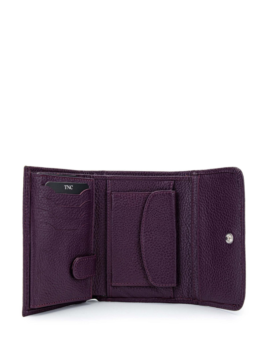 Tamer Tanca Kadın Hakiki Deri Mor Cüzdan Cuzdan