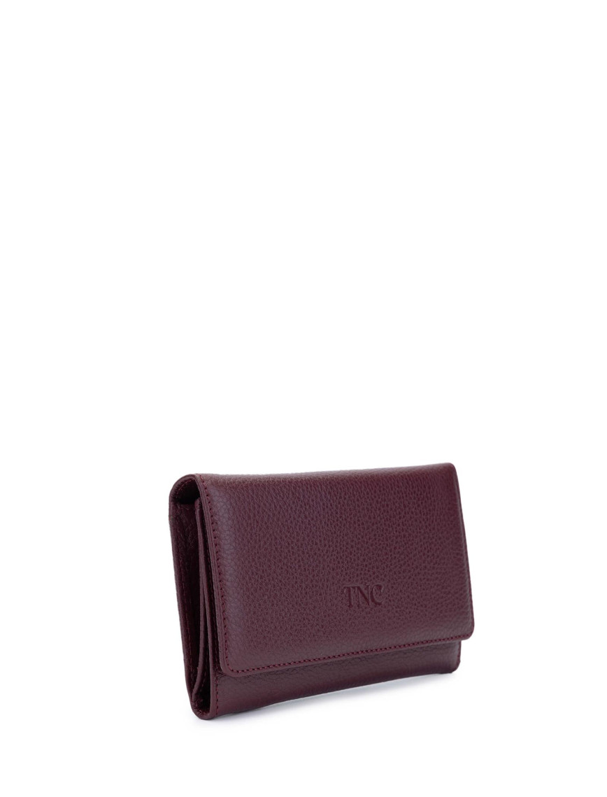 Tamer Tanca Kadın Hakiki Deri Bordo Cüzdan Cuzdan