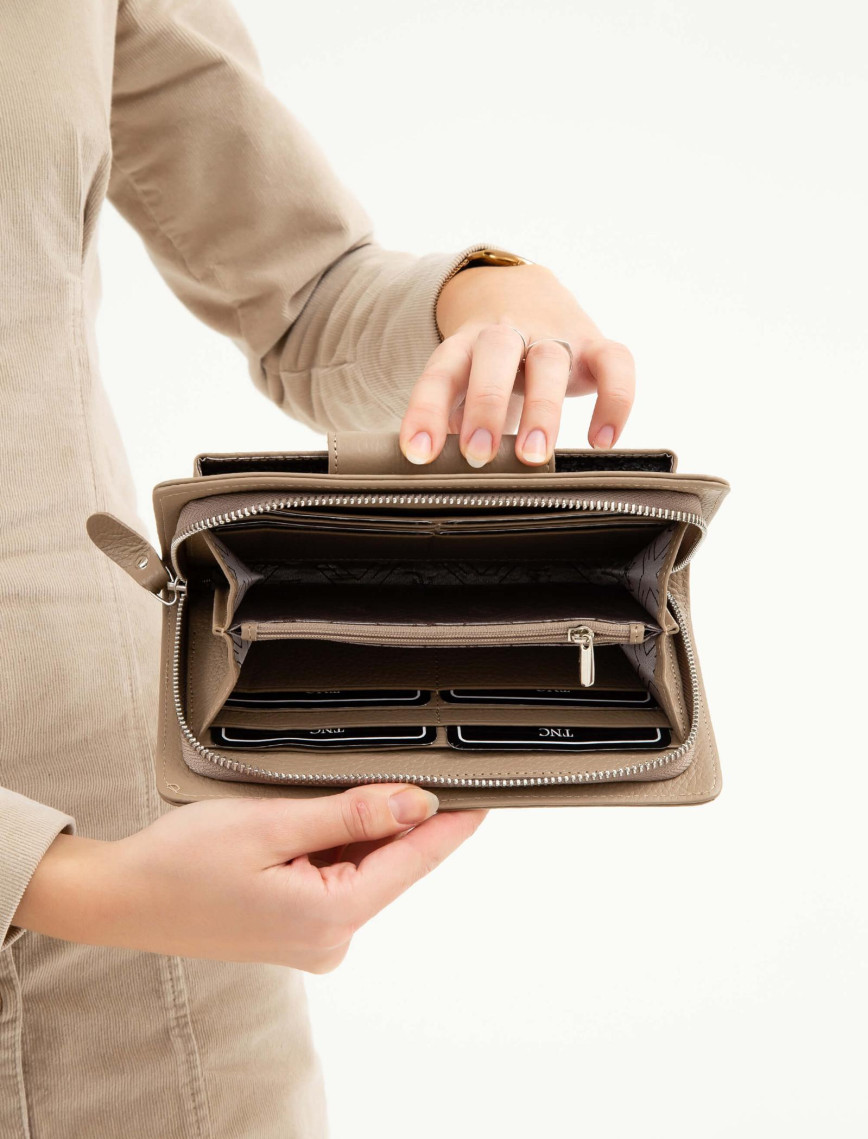 Tamer Tanca Kadın Hakiki Deri Vizon Günlük Cuzdan