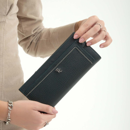 Tamer Tanca Kadın Hakiki Deri Petrol Günlük Cuzdan