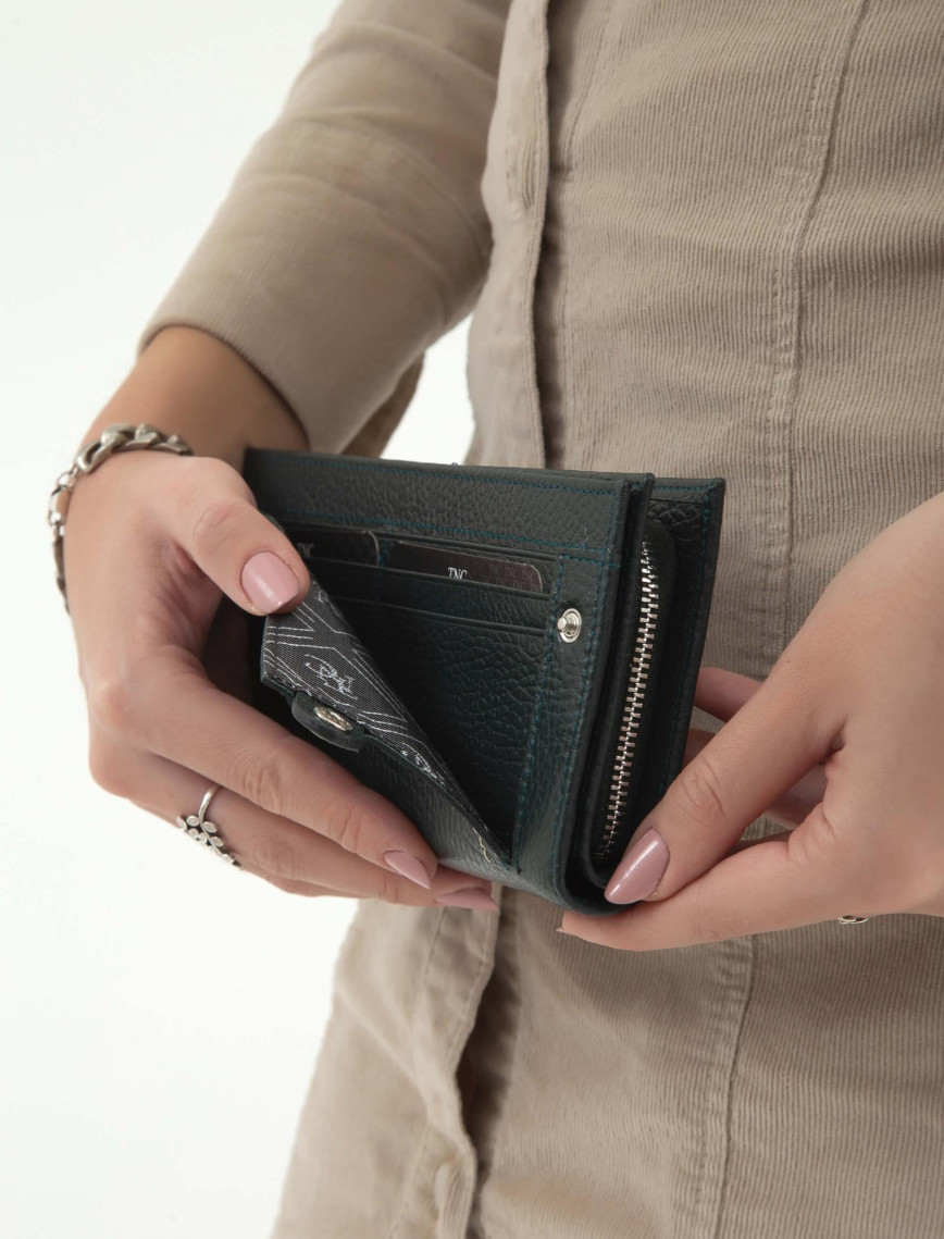 Tamer Tanca Kadın Hakiki Deri Petrol Günlük Cuzdan