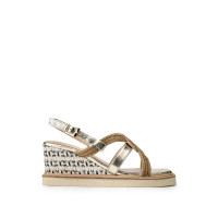 Tamer Tanca Kadın Hakiki Deri Altın Topuklu Sandalet