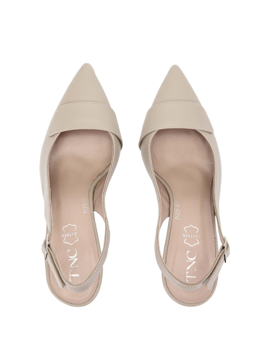 Tamer Tanca Kadın Hakiki Deri Bej Topuklu Sandalet Tamer Tanca Kadın Hakiki Deri Bej Topuklu Sandalet