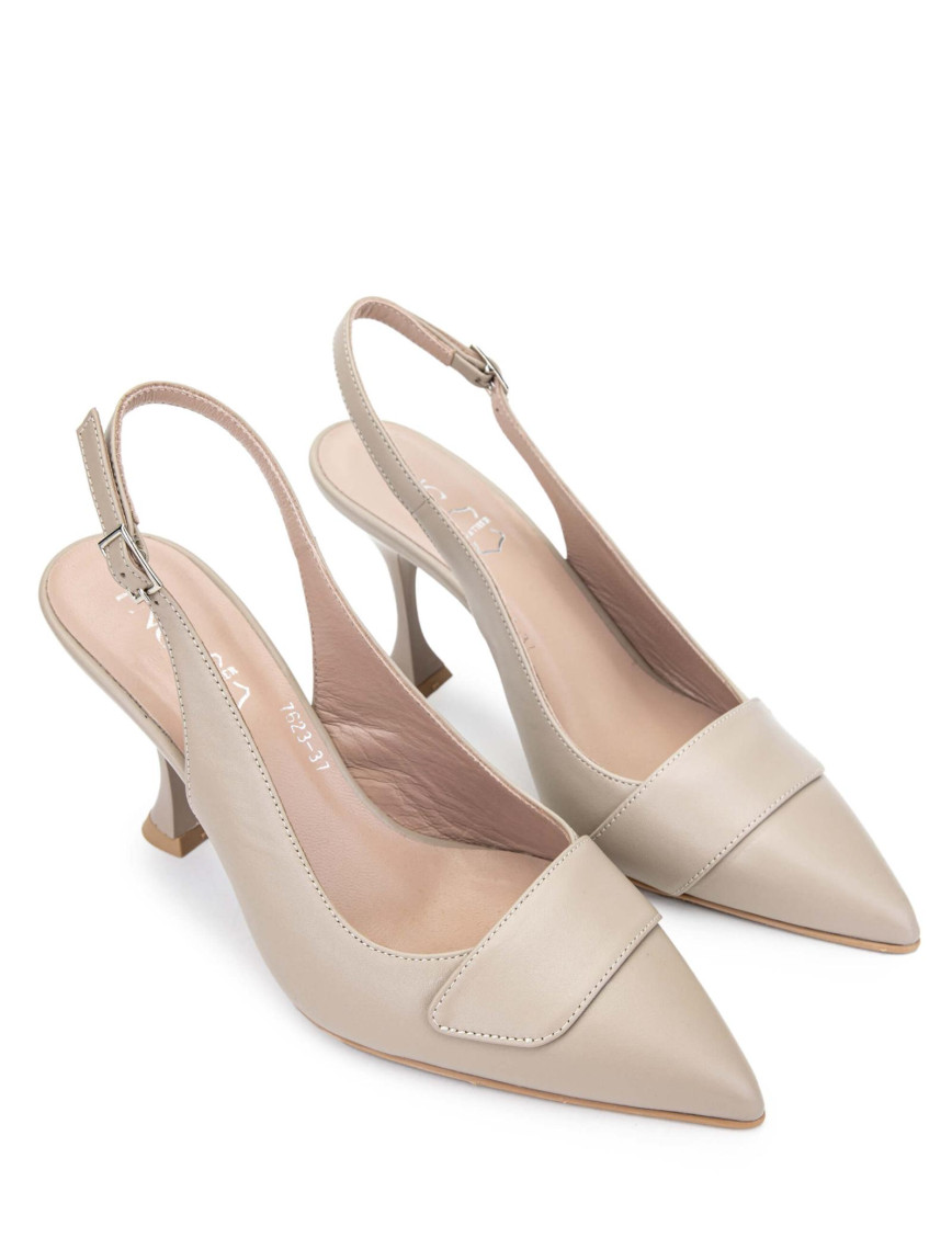 Tamer Tanca Kadın Hakiki Deri Bej Topuklu Sandalet Tamer Tanca Kadın Hakiki Deri Bej Topuklu Sandalet