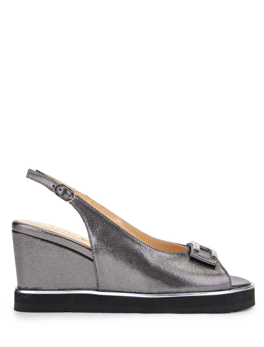 Tamer Tanca Kadın Hakiki Deri Altın Topuklu Sandalet