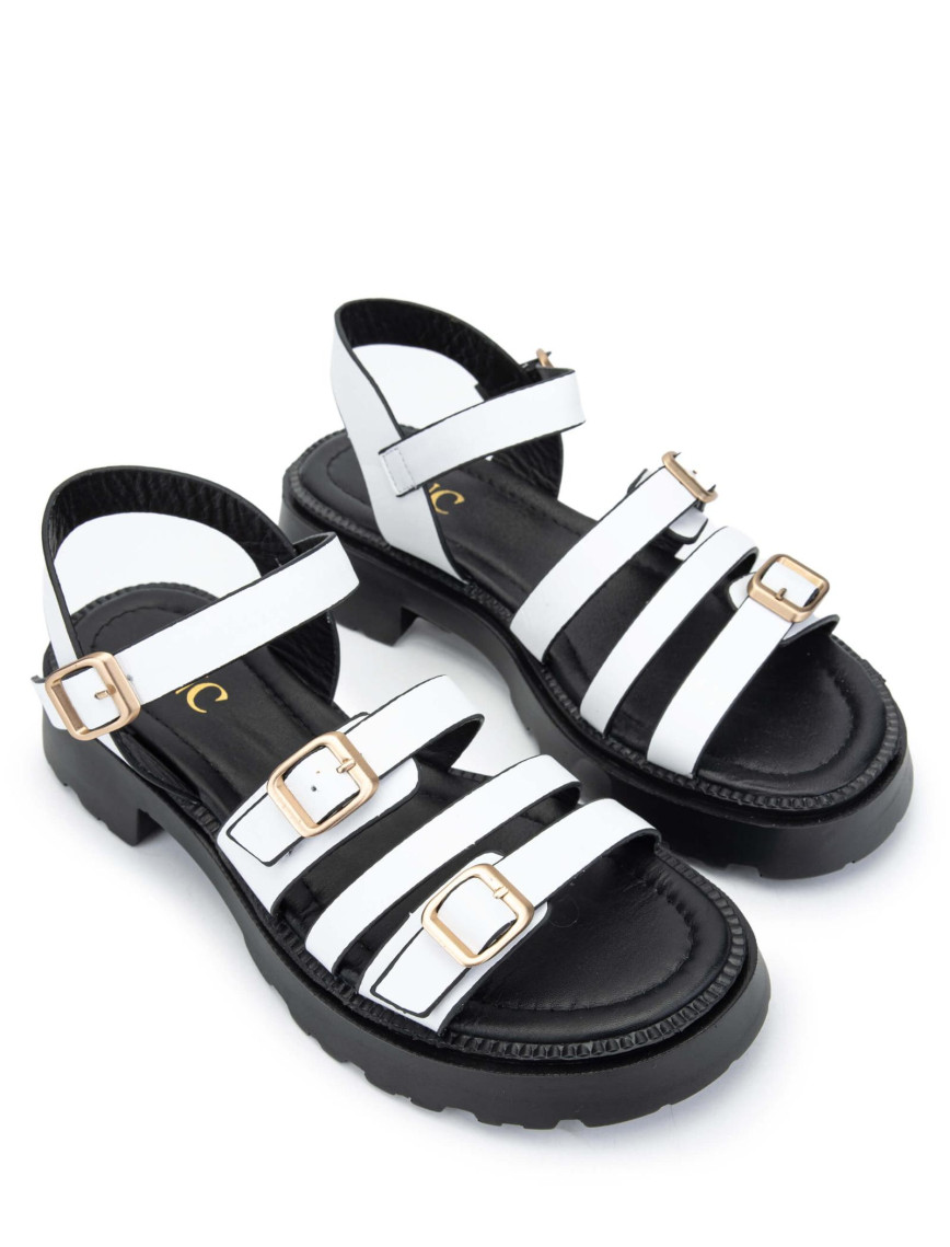 Tamer Tanca Kadın Hakiki Deri Beyaz Topuklu Sandalet Tamer Tanca Kadın Hakiki Deri Beyaz Topuklu Sandalet