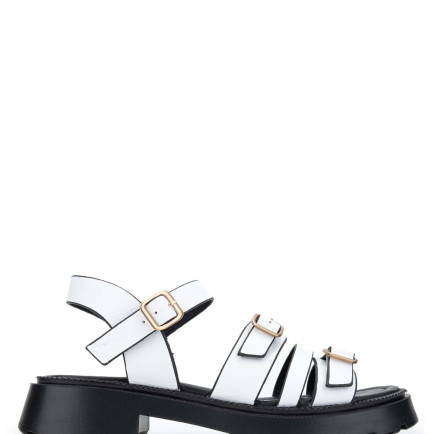 Tamer Tanca Kadın Hakiki Deri Beyaz Topuklu Sandalet Tamer Tanca Kadın Hakiki Deri Beyaz Topuklu Sandalet