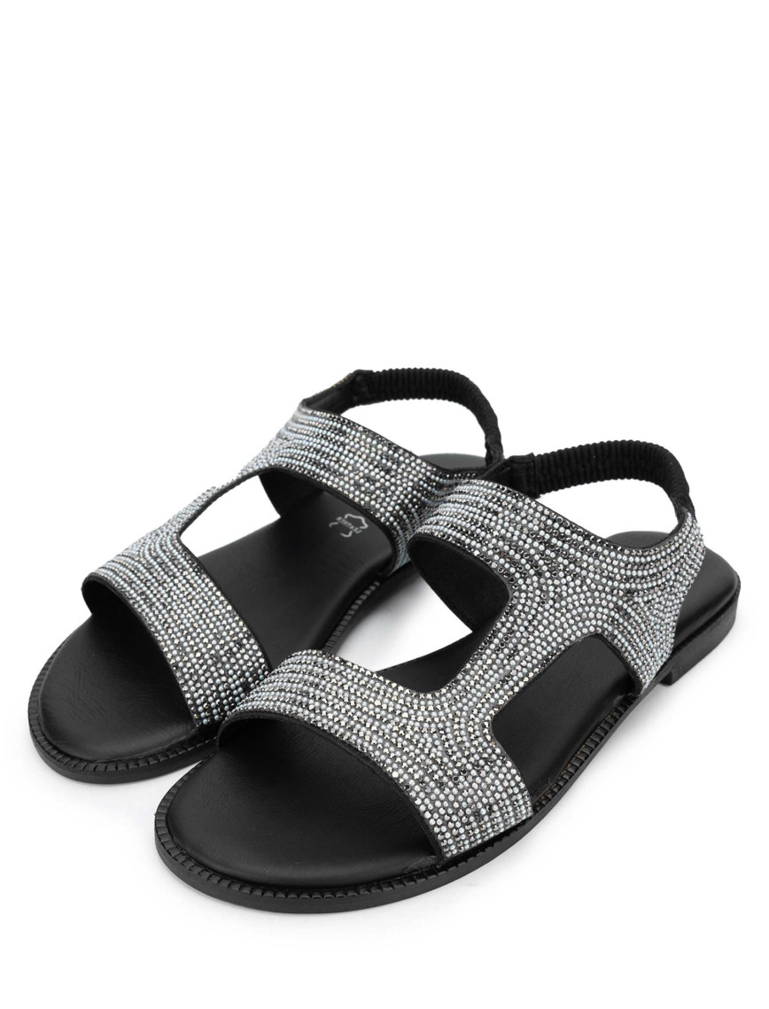 Tamer Tanca Kadın Hakiki Deri Siyah Düz Sandalet Tamer Tanca Kadın Hakiki Deri Siyah Düz Sandalet