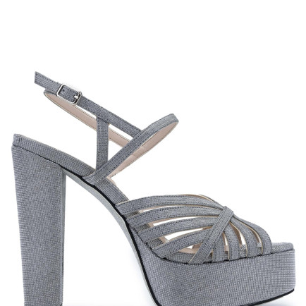 Tamer Tanca Kadın Vegan Metalik Topuklu Sandalet