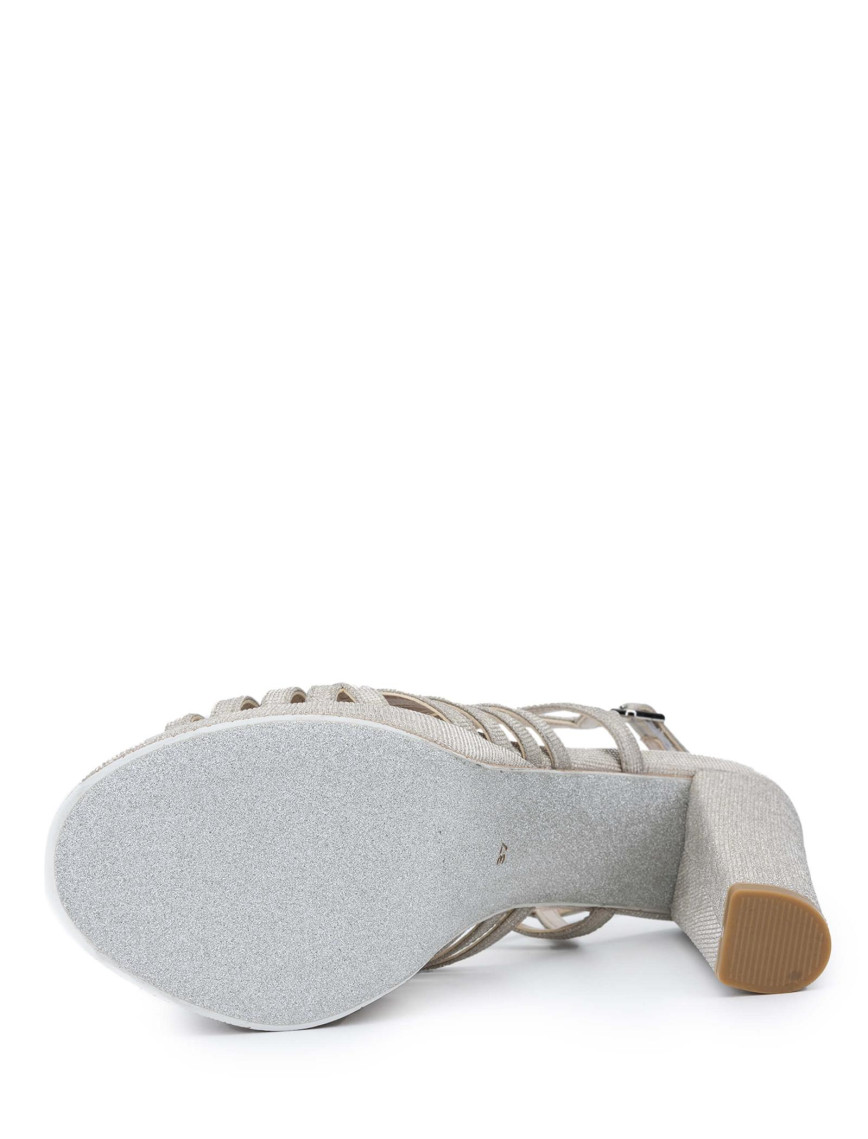 Tamer Tanca Kadın Vegan Gold Topuklu Sandalet Tamer Tanca Kadın Vegan Gold Topuklu Sandalet