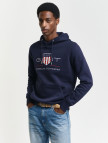 GANT Erkek Lacivert Regular Fit Kapüşonlu Logolu Sweatshirt GANT Erkek Lacivert Regular Fit Kapüşonlu Logolu Sweatshirt