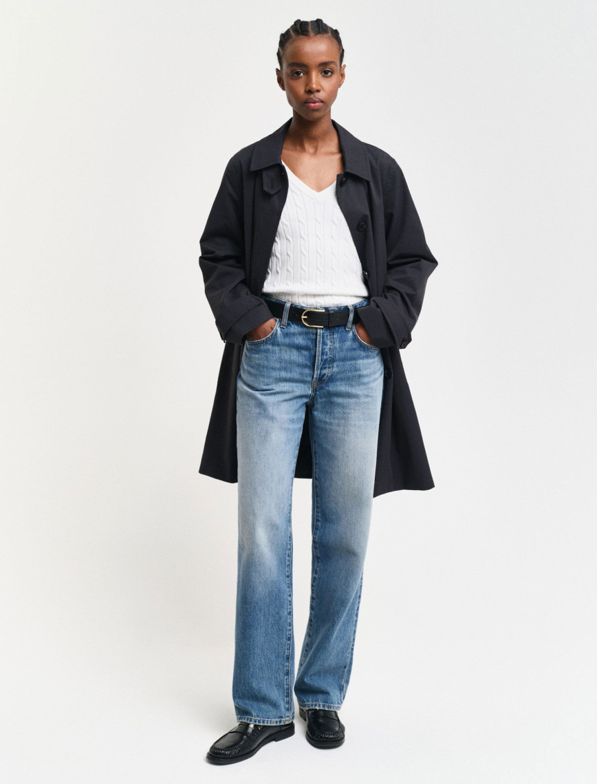 GANT Kadın Krem V Yaka Örgü Kazak GANT Kadın Krem V Yaka Örgü Kazak