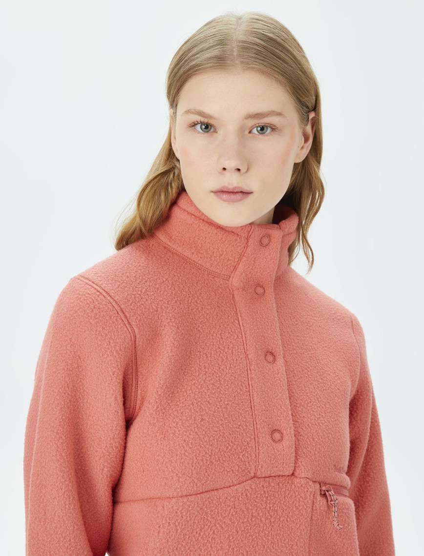 Peak Performance Fleece Snap Kadın Pembe Outdoor Polar Peak Performance Fleece Snap Kadın Pembe Outdoor Polar