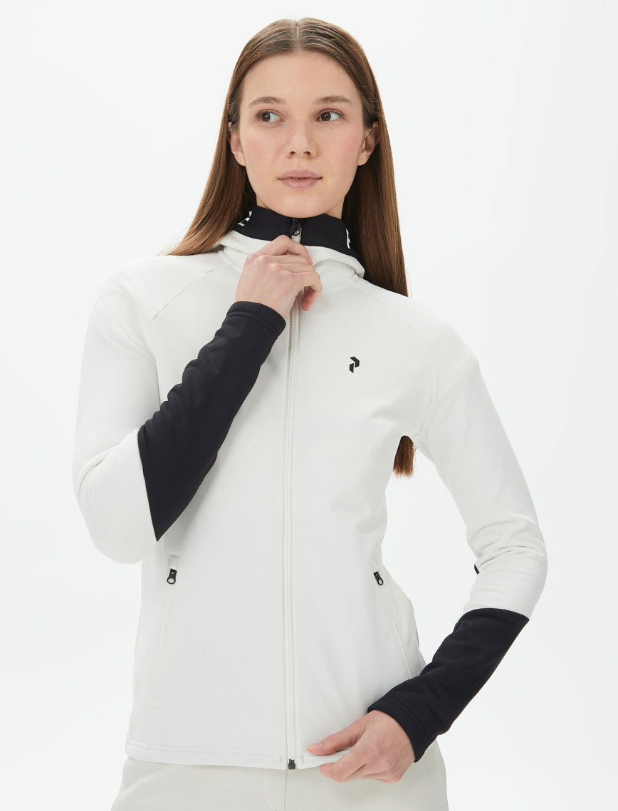 Peak Performance Rider Zip Hood Kadın Beyaz Outdoor Ceket Peak Performance Rider Zip Hood Kadın Beyaz Outdoor Ceket