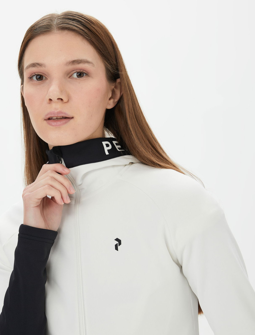 Peak Performance Rider Zip Hood Kadın Beyaz Outdoor Ceket Peak Performance Rider Zip Hood Kadın Beyaz Outdoor Ceket