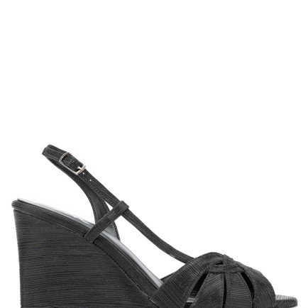 Tamer Tanca Kadın Vegan Siyah Topuklu Sandalet
