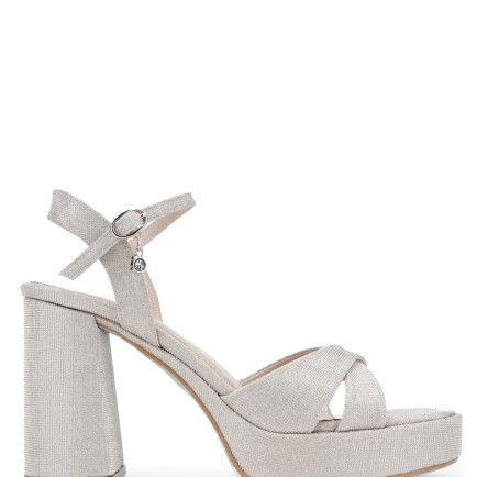 Tamer Tanca Kadın Hakiki Deri Gold Topuklu Sandalet