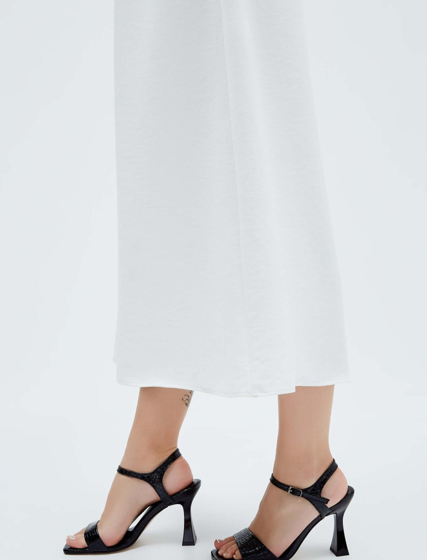 Tamer Tanca Kadın Vegan Siyah Kroko Rugan Topuklu Sandalet