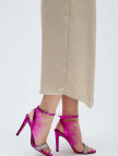 Tamer Tanca Kadın Vegan Fuşya Topuklu Sandalet Tamer Tanca Kadın Vegan Fuşya Topuklu Sandalet