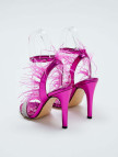 Tamer Tanca Kadın Vegan Fuşya Topuklu Sandalet Tamer Tanca Kadın Vegan Fuşya Topuklu Sandalet