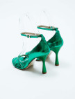Tamer Tanca Kadın Vegan Yeşil Topuklu Sandalet Tamer Tanca Kadın Vegan Yeşil Topuklu Sandalet