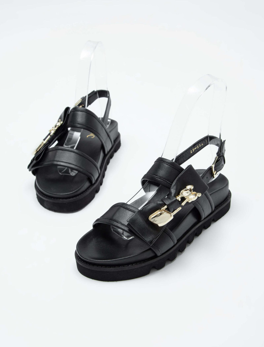 Tamer Tanca Kadın Hakiki Deri Bej Düz Sandalet Tamer Tanca Kadın Hakiki Deri Bej Düz Sandalet