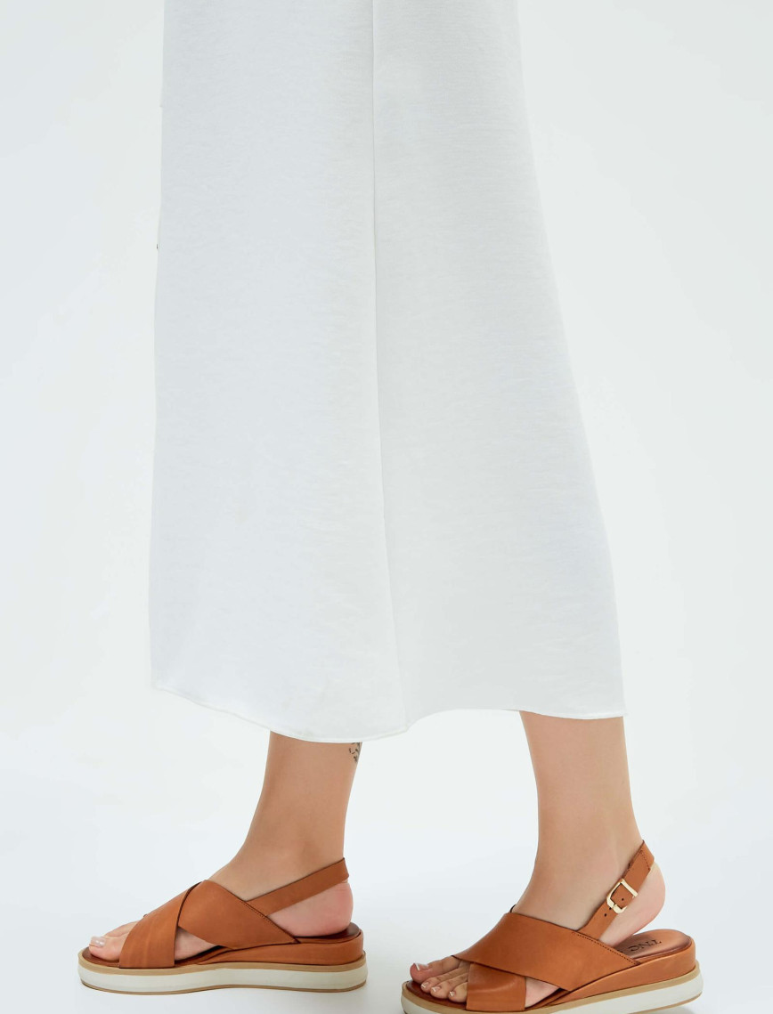 Tamer Tanca Kadın Hakiki Deri Taba Düz Sandalet