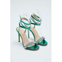 Tamer Tanca Kadın Vegan Yeşil Yılan Topuklu Sandalet Tamer Tanca Kadın Vegan Yeşil Yılan Topuklu Sandalet