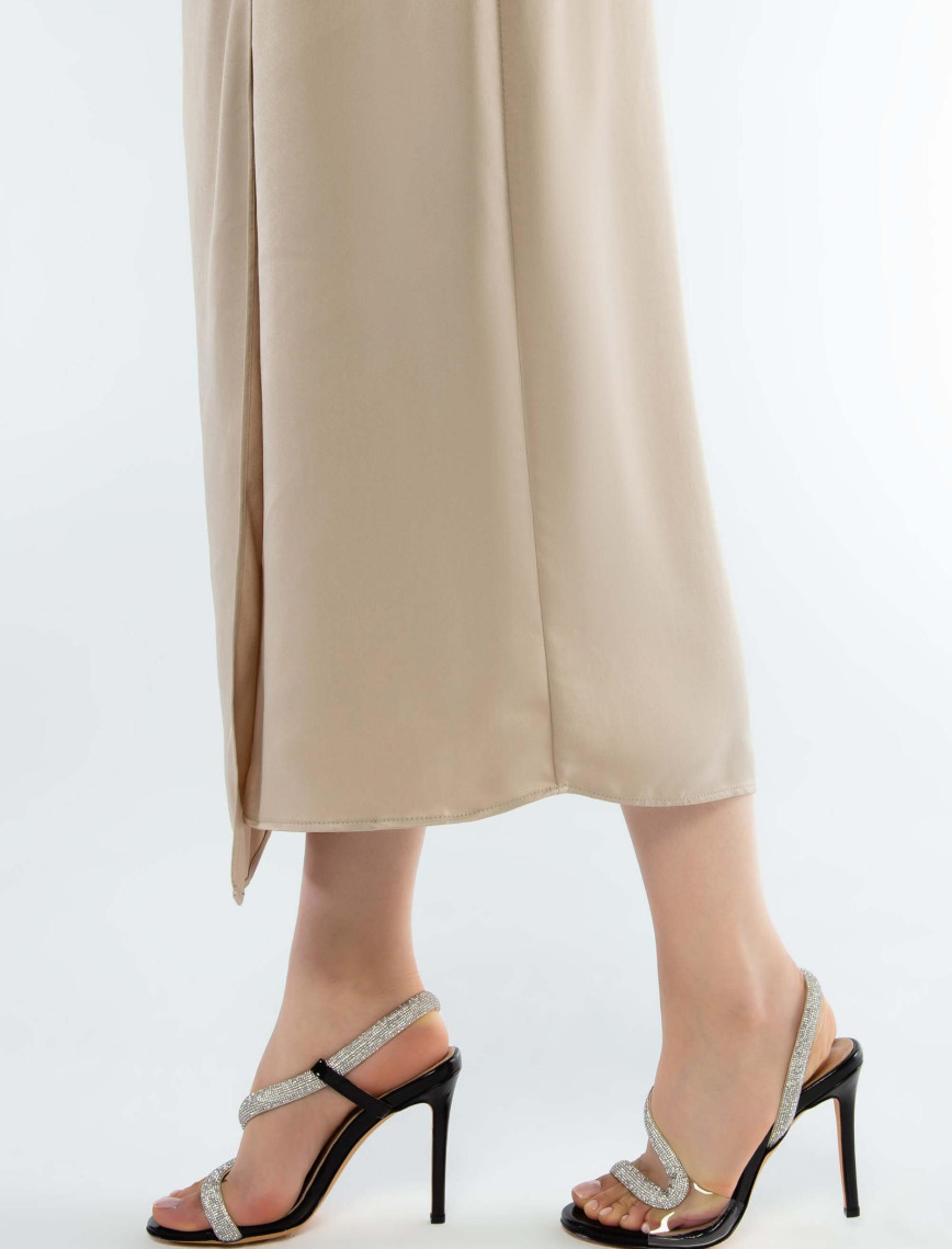 Tamer Tanca Kadın Vegan Siyah Topuklu Sandalet