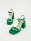 Tamer Tanca Kadın Hakiki Deri Yeşil Topuklu Sandalet Tamer Tanca Kadın Hakiki Deri Yeşil Topuklu Sandalet