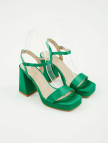 Tamer Tanca Kadın Hakiki Deri Yeşil Topuklu Sandalet Tamer Tanca Kadın Hakiki Deri Yeşil Topuklu Sandalet
