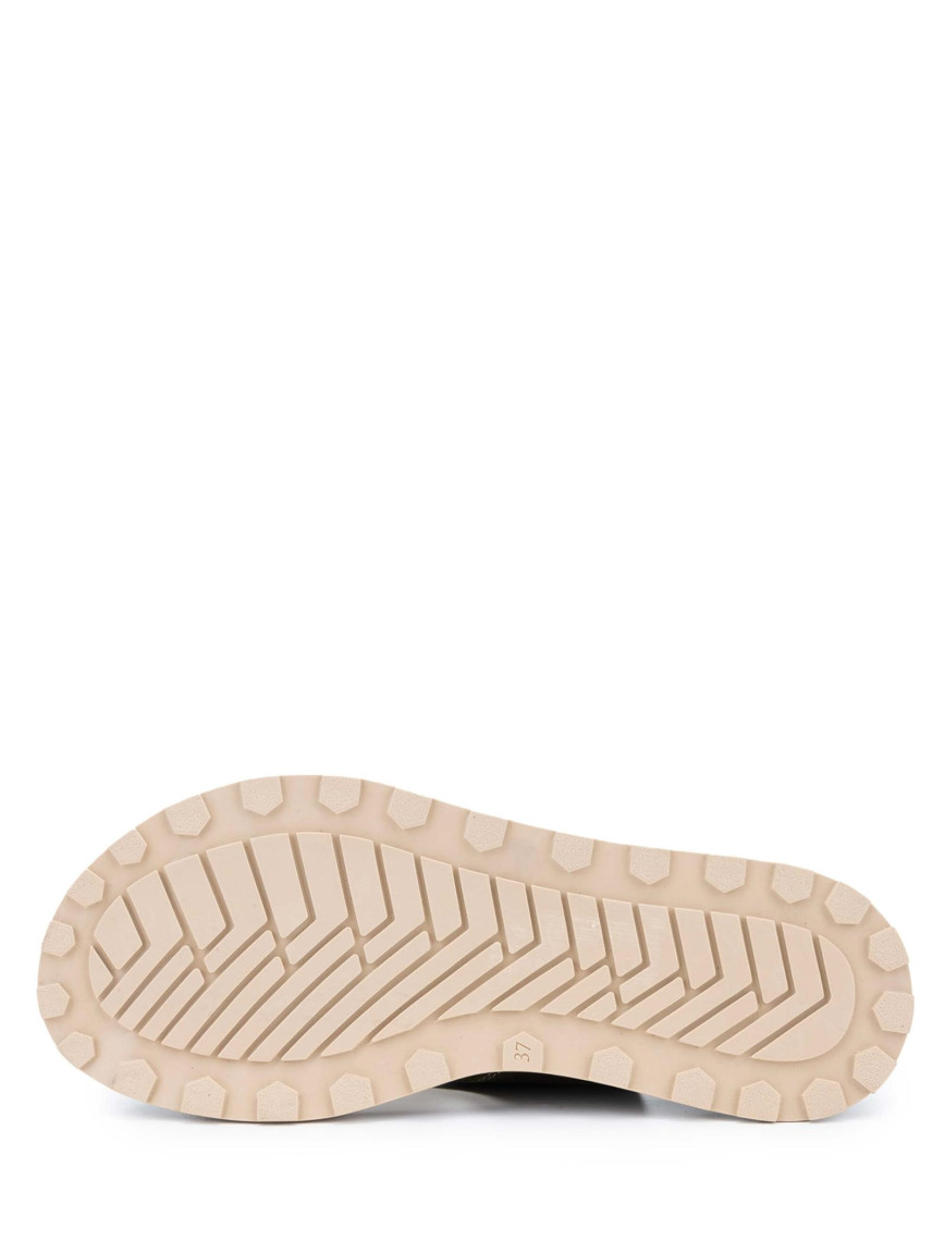 Tamer Tanca Kadın Vegan Haki Süet Düz Sandalet